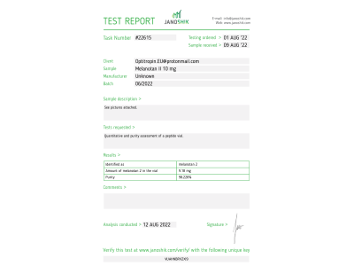 Melanotan II Fabricant: Unique Pharma Emballage : Fiole de 10 ml (10 mg/ml)