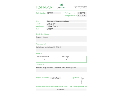 Ultra D 300 Fabricant: Unique Pharma Emballage : Fiole de 10 ml (300 mg/ml)