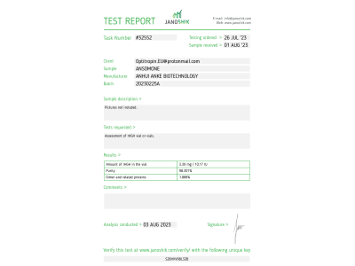 Ansomone Fabricant: Unique Pharma Emballage : 10 fioles de 10 IU (10 IU/fl)