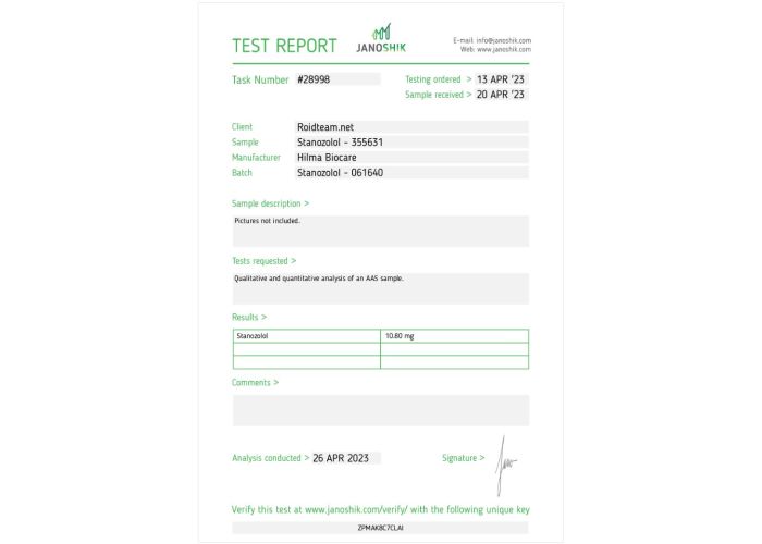 Stanozolol ( Winstrol ) Fabricant : Hilma Biocare Conditionnement : 100 comprimés/bouteille ( 10 mg/comprimé )