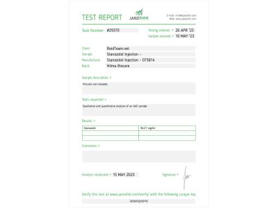 Stanozolol Depot ( Winstrol inj ) Fabricant : Hilma Biocare 10mg/tab