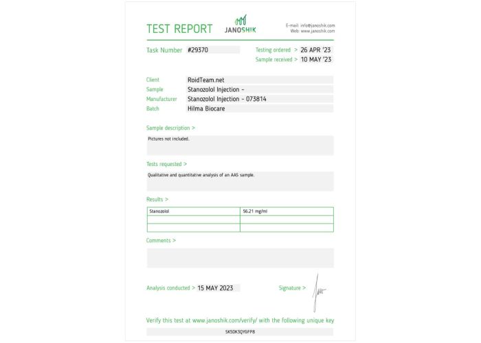Stanozolol Depot ( Winstrol inj ) Fabricant : Hilma Biocare 10mg/tab